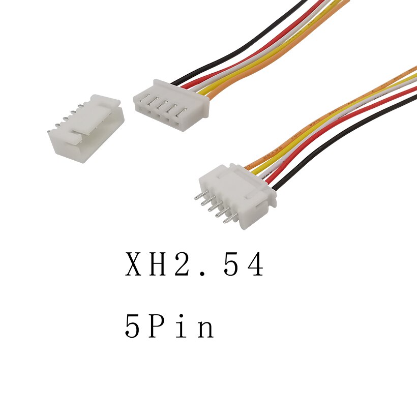 5/10Sets 2P 3P 4P 5P 6P 7P 8P 9P 10Pin Pitch 2.54mm JST XH2.54 XH 2.54mm Male Female Plug Socket Wire Cable Connector 20CM 26AWG: 5Pin / 10 Sets