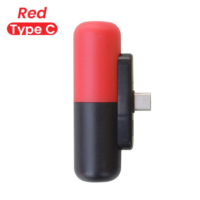 Mini batterie d'alimentation Capsule pour iPhone 11 12 Pro Max Portable 3300mAh batterie externe d'urgence chargeur de batterie téléphone Powerbank: Red for Type C