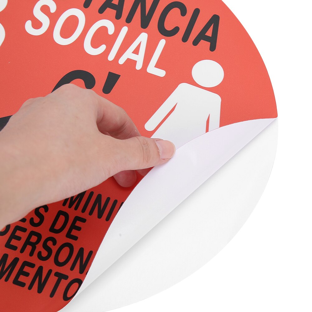 5pcs/Bag Floor Sticker Anti-Slip Safety Warning Distance Sign Floor Decal Non-Toxic PVC Stickers For Store Tile Sticker 30x30cm