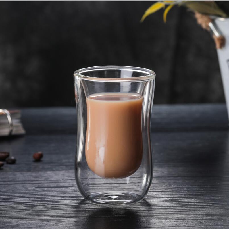 Taza de café de 100 ml con aislamiento para beber, taza de pared doble de , taza de café con aislamiento térmico, taza de café Doble s098C