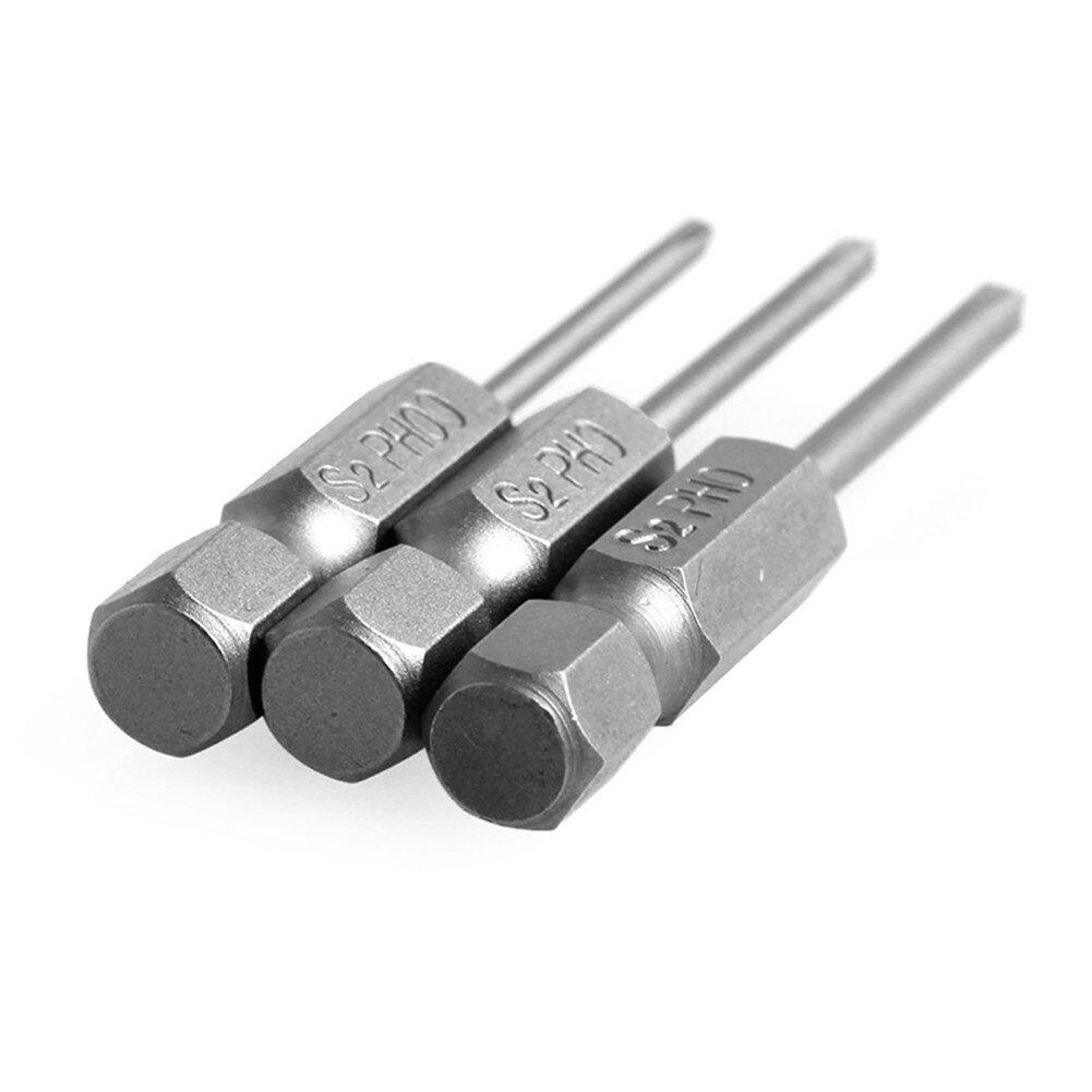 Adaptateur de douille à Impact pour outils électriques, embouts de tournevis cruciforme à tige hexagonale magnétique S2 en acier allié PH 50mm 1/4 pouces 12 pièces