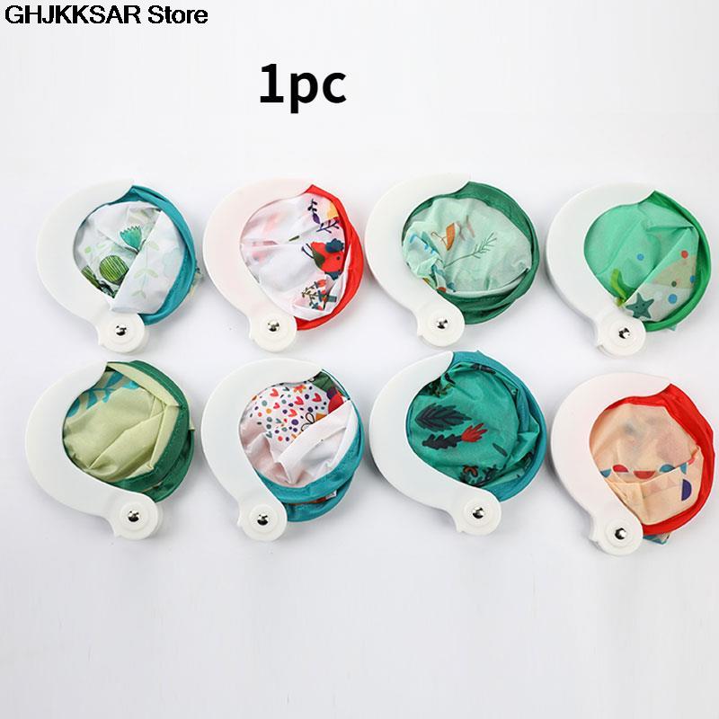 1Pc Draagbare Vouwen Fan Met Handvat Cartoon Mini Fan Vrouwen Zomer Ronde Fan Creatieve Party