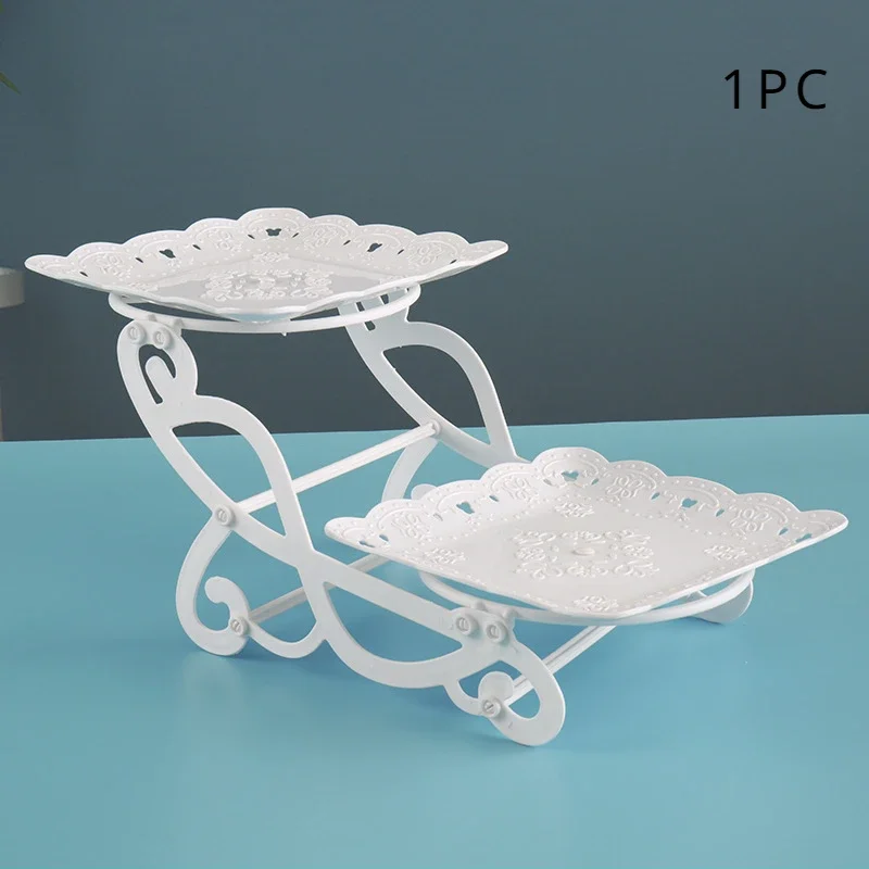 Birthday Cake Stand Display Stand Removable Dessert Tray Stand Birthday Party Snack Fruit Plate Display Stand Party Supplies: Dark Khaki