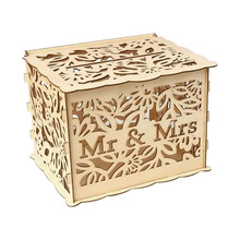 Wedding Card Box Wooden Wedding Invitation Card Box Card Sign Set Country Wedding Decoration Party