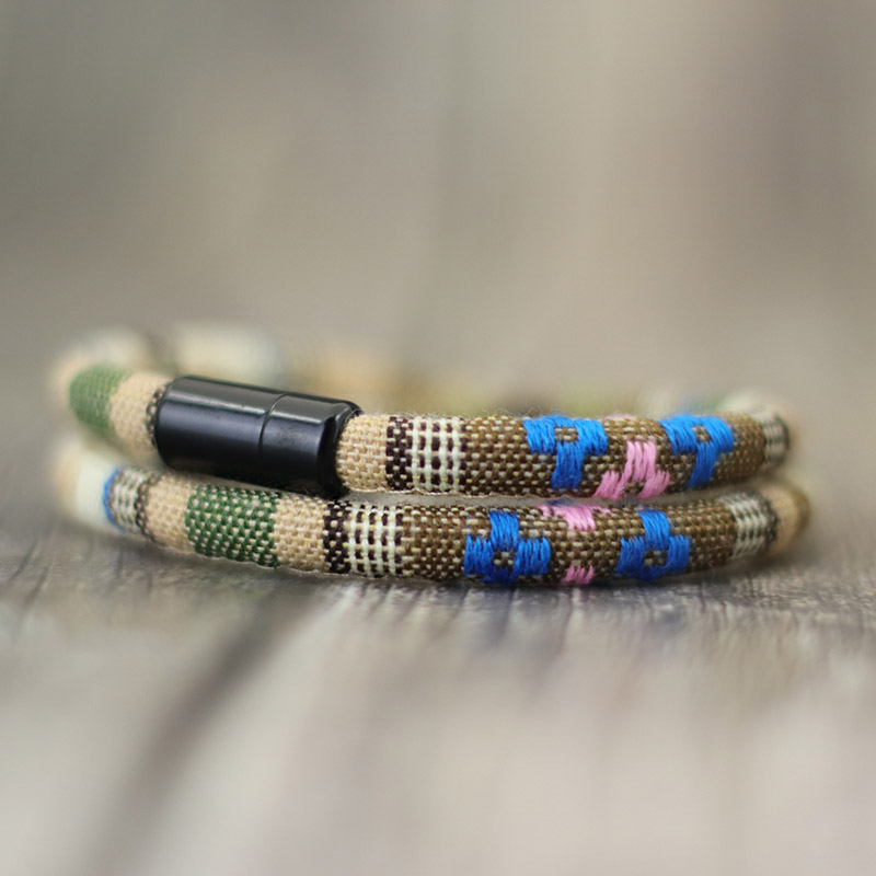 en hombres pulsera de cuerda Bohemia atraer pulsera magnética aventura supervivencia Braslet Pulseras Hilo Hombre Surf en la playa Brazalete: 19,5 cm / Oro champán