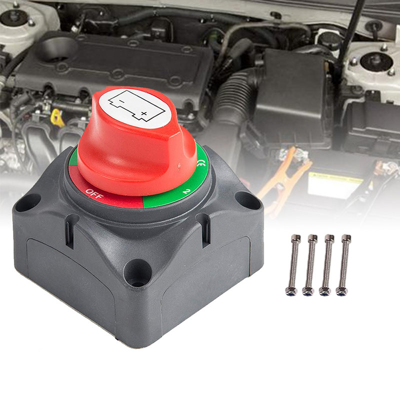 Auto Battery Disconnect Switch 12V 24V 48V Marine 300A Car Dual Battery Switch 3 Position Battery Selector Switch for Car Boat