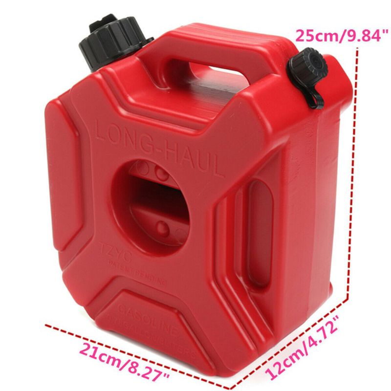 Motorfiets 3l draagbare jerrycan benzine antistatische plastic auto brandstoftank