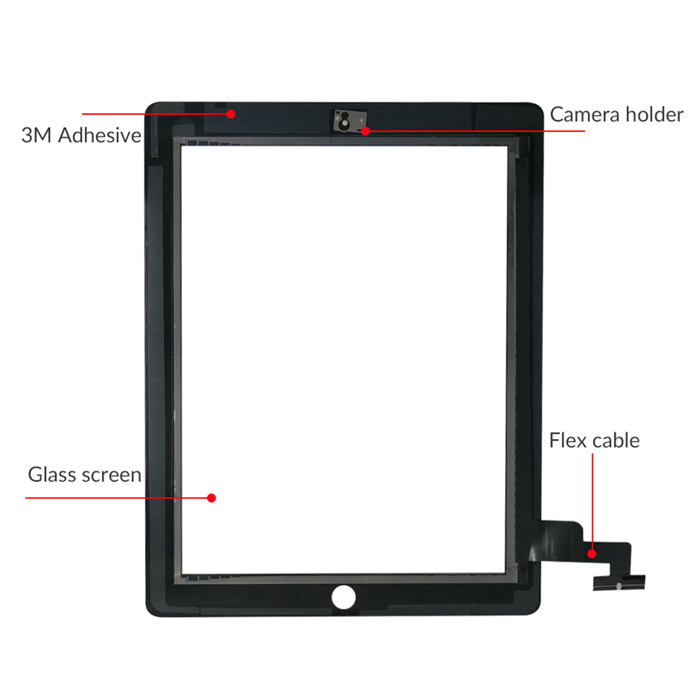 9.7&quot; Touch Screen For iPad 2 A1395 A1396 A1397 Touch Panel LCD Outer Display Replacement Digitizer Sensor Glass