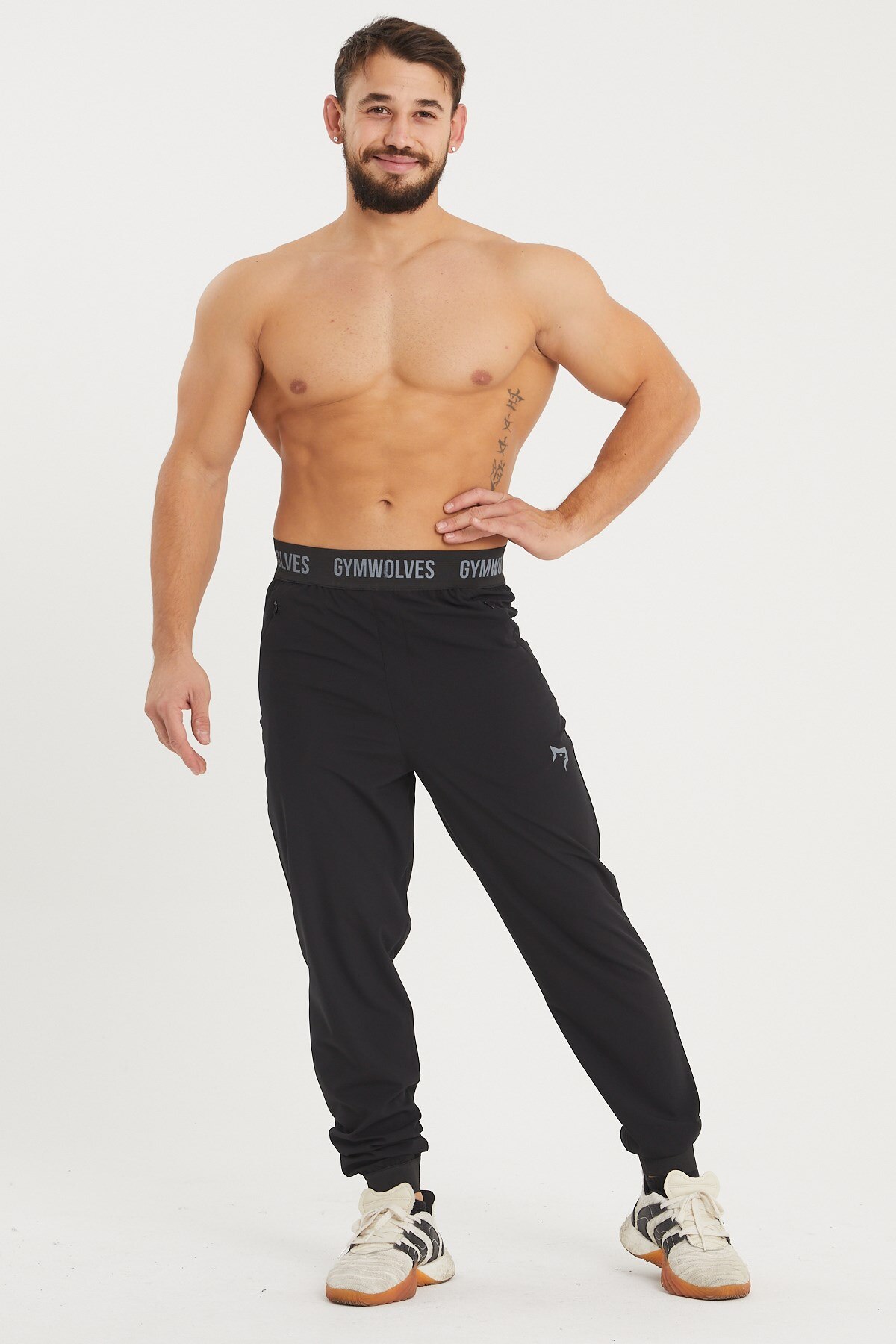 Gymwolves Male Sports Hoodies | Black | Workout Pants | Pro Series