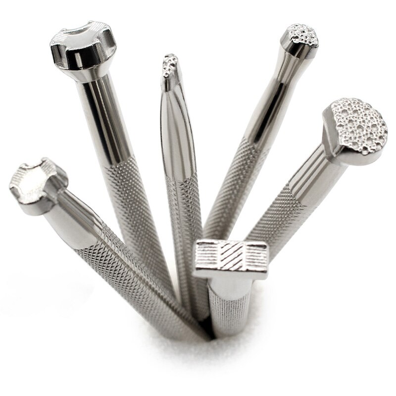 6 Pattern Leather Stamping Tool for Leather Carving Stamps DIY Leathercraft Making Printing Set Leather Craft Decoration Flower