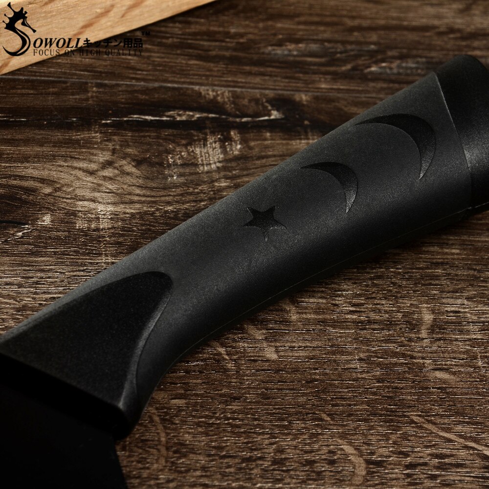 Sowoll superior 7 cr 17 ruostumattomasta teräksestä valmistettu keittiöveitsisetti sakset veitsenpidike japanilaiset keittiöveitset työkalut 8 kpl sarja