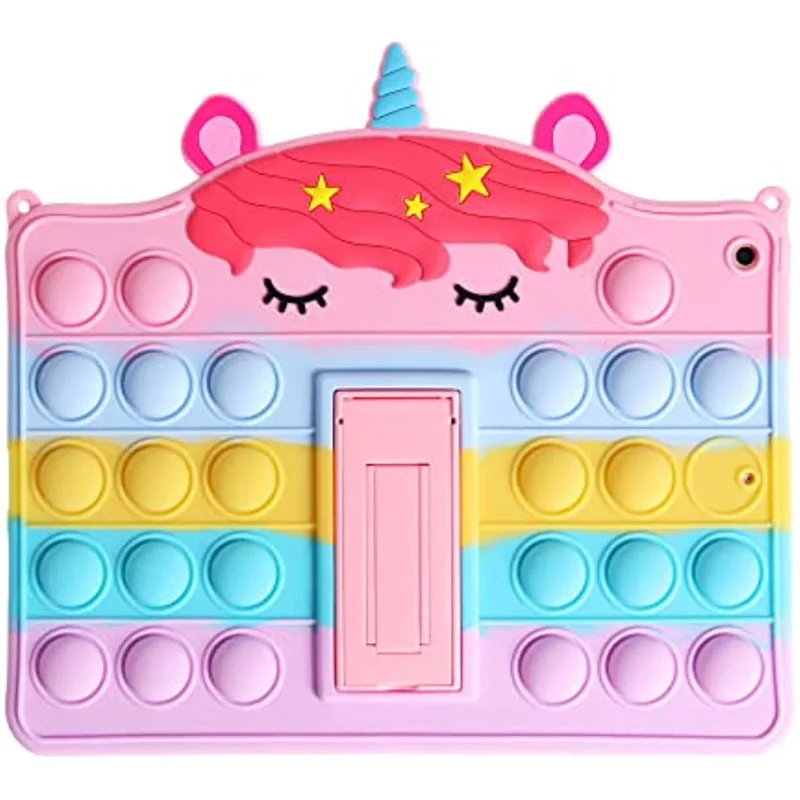 Funda para niños para iPad 9,7 5th 6th 7th 8th 9th 10,2 Pro 11 2024 Mini 6 Air 1 2 3 10,5 10,9 10th 2022 funda con soporte de silicona