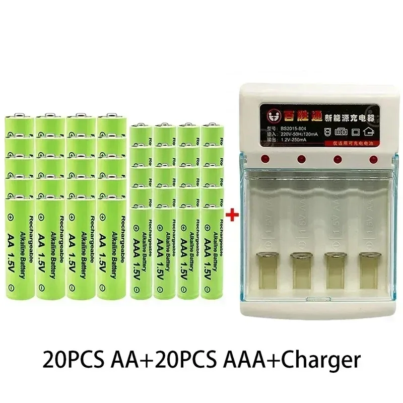 Original Rechargeable Battery 1.5V AA9800mAh+AAA8800mAh+Charger for Computer Clock Radio Video Game Digital Camera AA AAAbattery: Orange