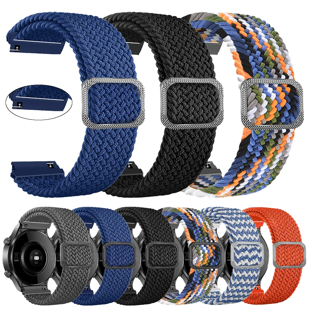 22 20 mm gevlochten nylon lusband voor HUAWEI HORLOGE GT 4 Pro 46 mm band GT 3 2 42 mm HONOR Magic Watch 4 GS 3 Pro ES Correa armband