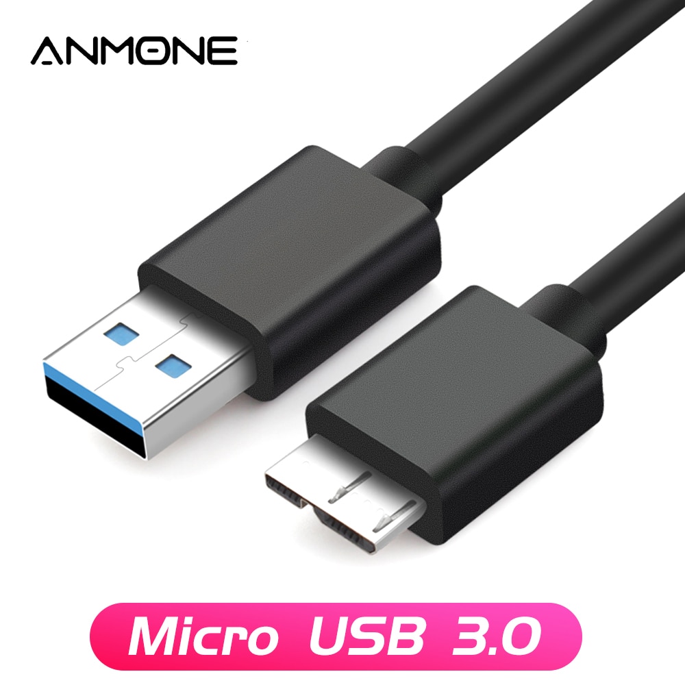 ANMONE USB 3,0 Mikro B Daten Stecker A Auf Mikro B USB Kabel Für Samsung Hinweis3 S5 Ladung schwer Stock Disk HDD Externe Kabel