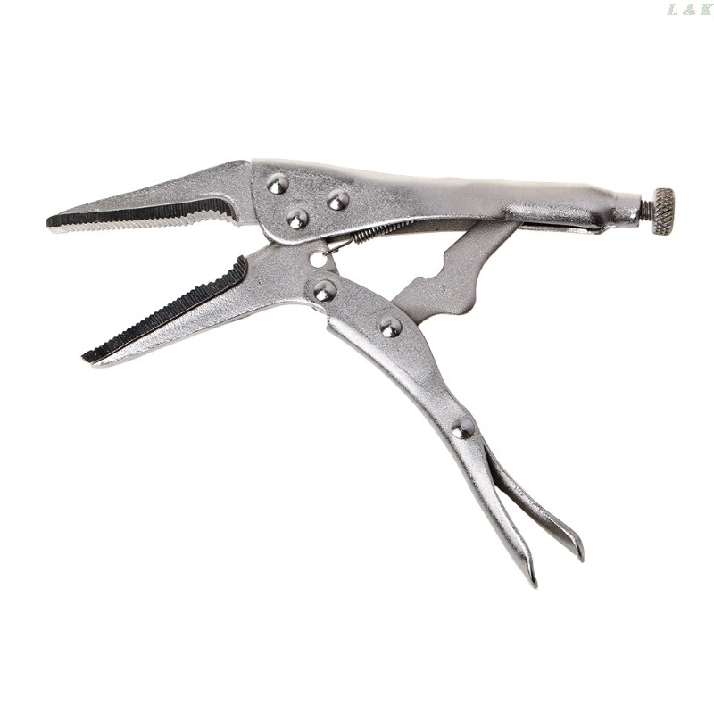 7Inch Locking Pliers Long Nose Straight Jaw Lock Vise Grip Clamp Hand Tool 165mm