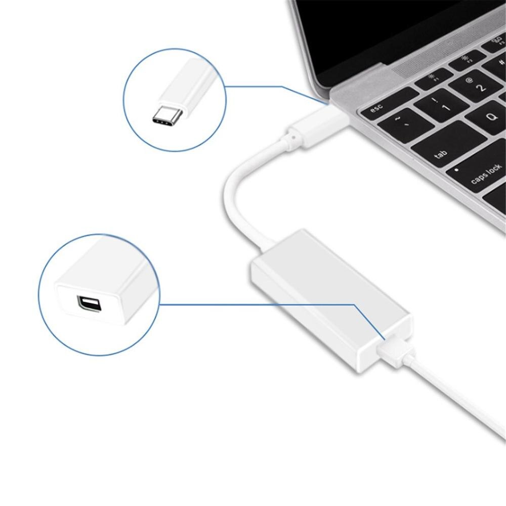 Adaptateur USB 3.1 Type C (Thunderbolt 3) vers Mini Port d'affichage Thunderbolt 2 pour MacBook Pro