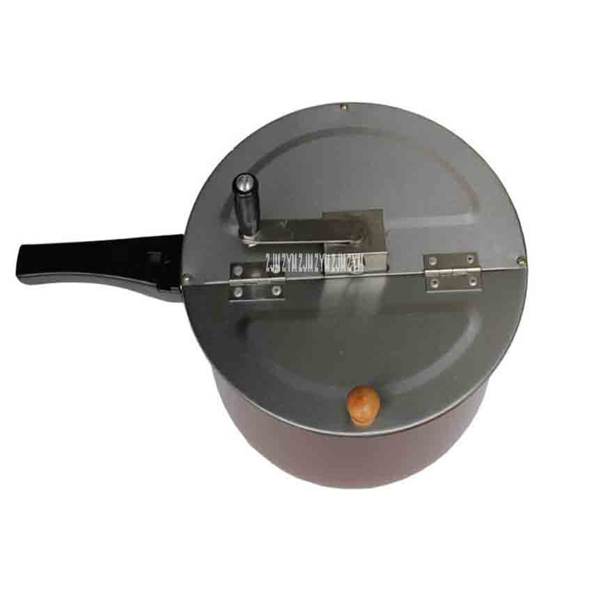 Hand-betrieben edelstahl Material Popcorn topf Kommerziellen Manuelle Popcorn maschine Popcorn Expander 0,6 MM dicke edelstahl kappe