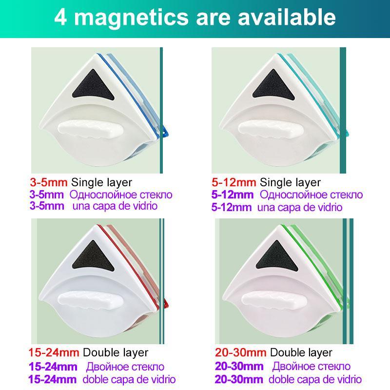 Magnetic Glass Brush Double Side Glass Cleaning Brush For Window Cleaning Household Cleaning Tool Magnetic Window Cleaner Glass
