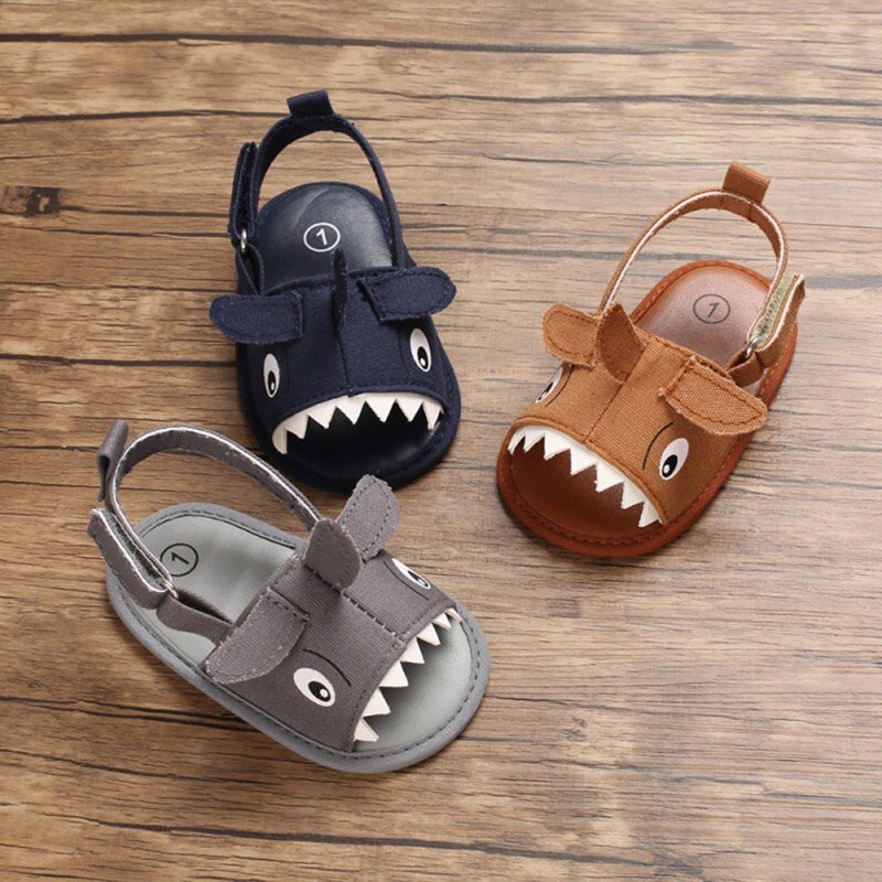 WEIXINBUY zapatos bonitos de verano para bebés, sandalias de algodón para niños, zapatillas para bebés, zapatos de cuna para niños con gancho de 0 a 18 meses, sandalias antideslizantes informales para bebés 3