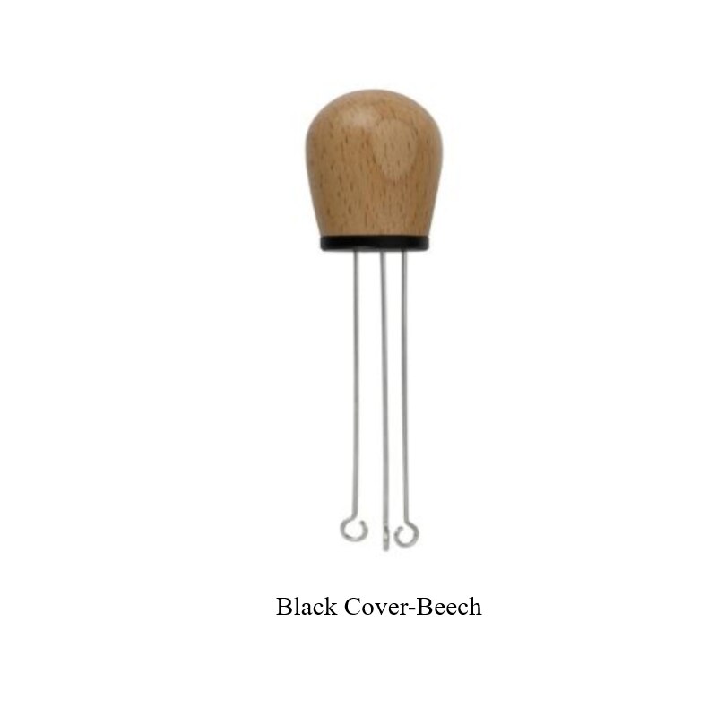 Solid Wood Handle Needle Coffee Tamper Coffee Tamper Distributor Leveler Tool Needle Coffee Powder Distributor Kitchen Accessor: Black Beech
