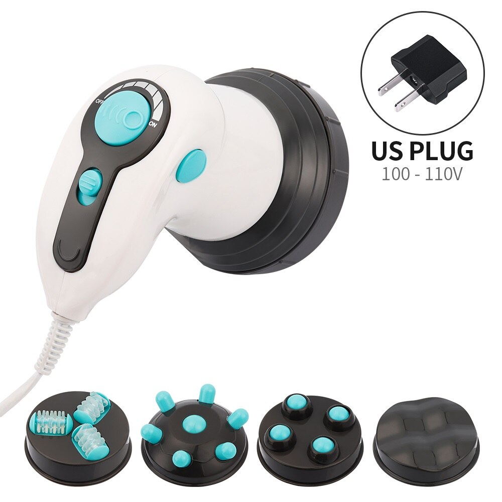 4 in 1 Elektrische Vibration voll Karosserie Massagegerät Abnehmen Massage Rolle für Taille Verlieren Gewicht Anti Zellulitis Körper Hebe Gerät: uns Grün Stecker