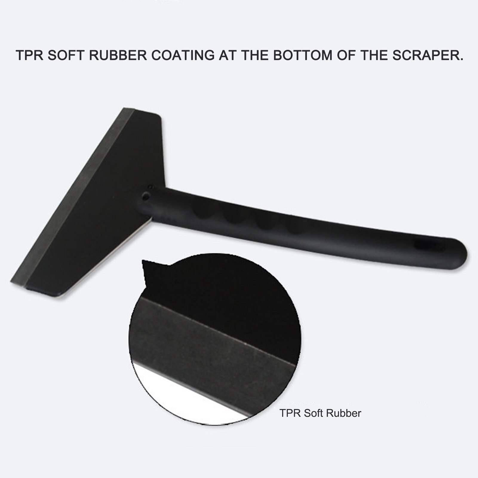 Sneeuwschuiver voor auto's, ruitenkrabber van roestvrij staal, verbeterde, stevige, mat rubberen handgreep, ontdooischep voor koelkasten