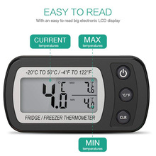 Waterdichte IPX3 Digitale Thermometer LCD Digitale Scherm Precisie Koelkast Thermometer Koelkast Vriezer Met Verstelbare Standaard