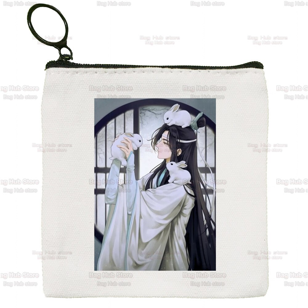 Mo Dao Zu Shi Einfache Geldbörse Student Leinwand Die Untamed Lan WangJi Wei Wu Xian Nette Schlüssel Tasche Mini kupplung Kleinen Geldbeutel: J
