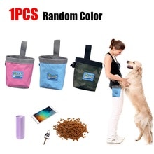 Hund udendørs træningslommer legetøj snackposer transportable kæledyrsfoderposer affaldsposer kæledyrsartikler farve tilfældig