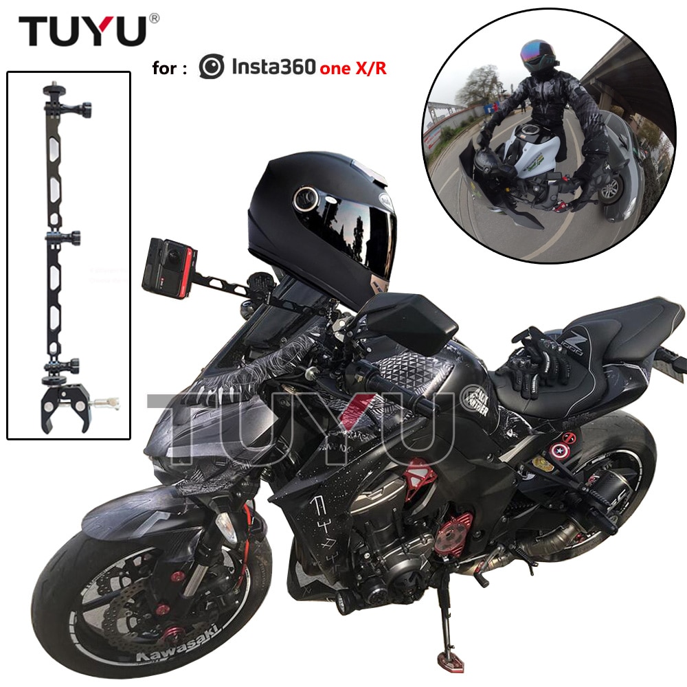 Suporte de câmera para bicicleta e motocicleta tuyu, para insta 360 one x/r, acessórios de câmera de ação