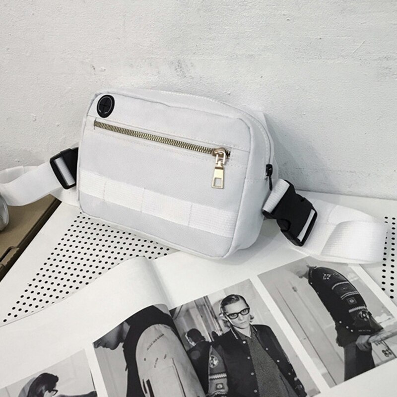 Menns brystveske liten hiphop streetwear funksjonell brystveske cross skulderveske justerbare streetwear vesker midje pakker