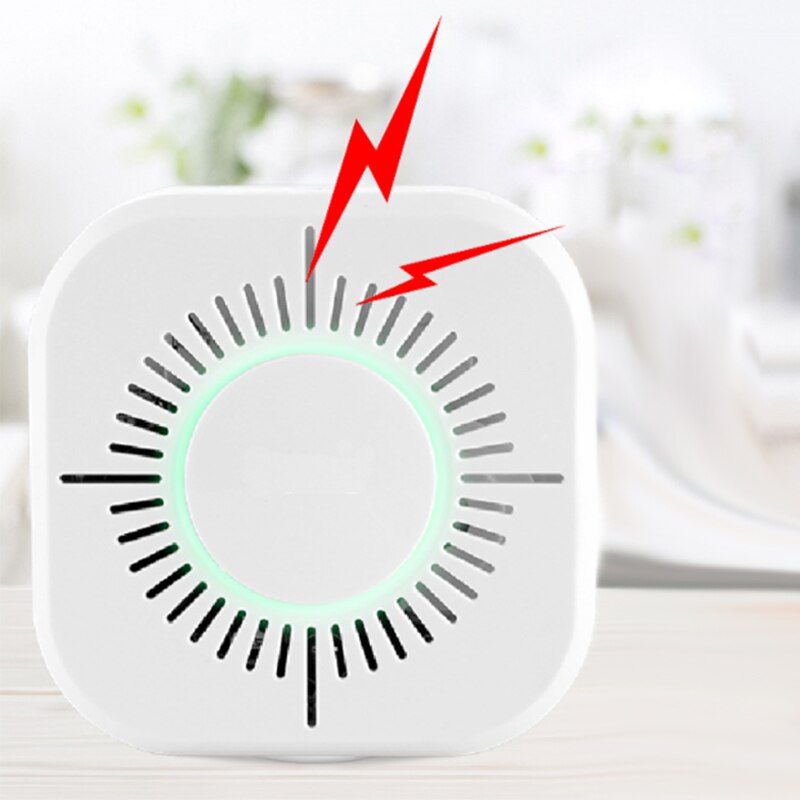 Smoke Detector Wireless 433MHz Fire Security Protection Alarm Sensor for Smart Home Automation, Work with Graffiti APP