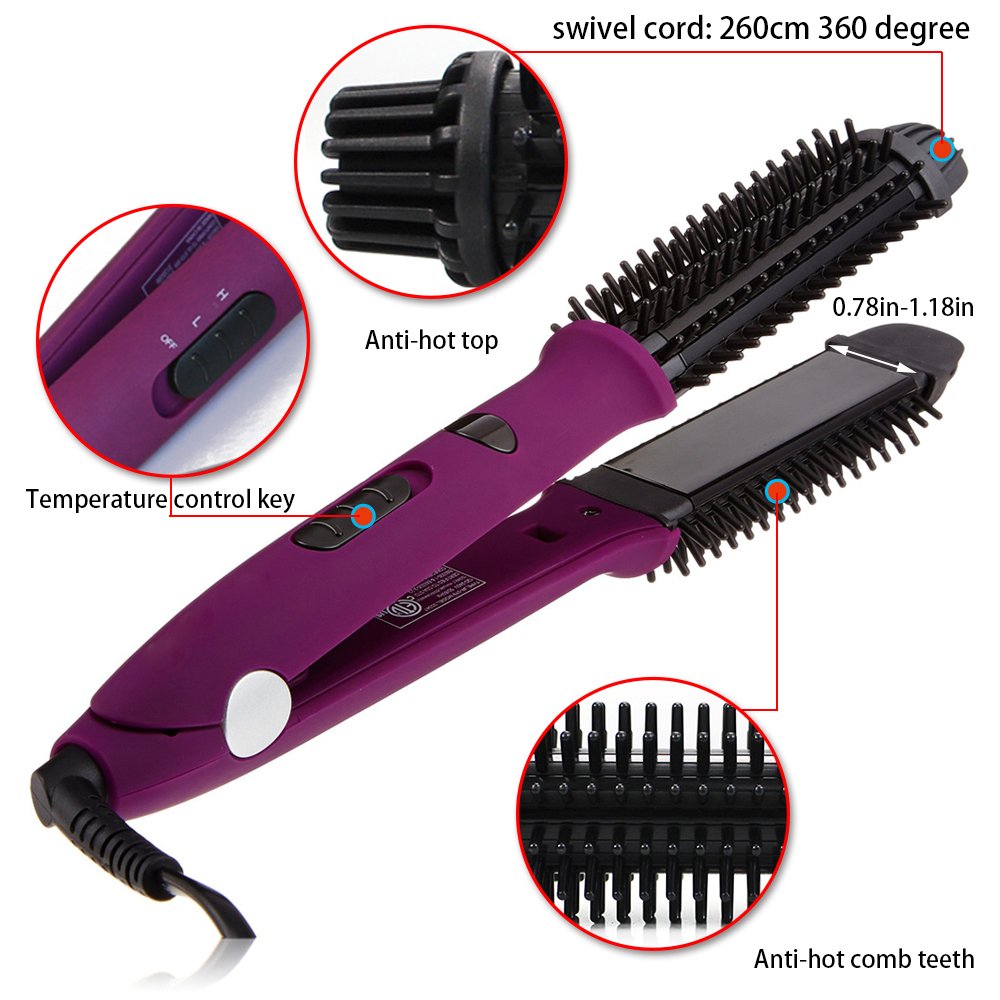 3 in 1 Hair Straightener Round Ceramic Hair Blow Dryer Brush Hair Styler Electric Travel Hair Curler Wand Brush Hair StylingTool