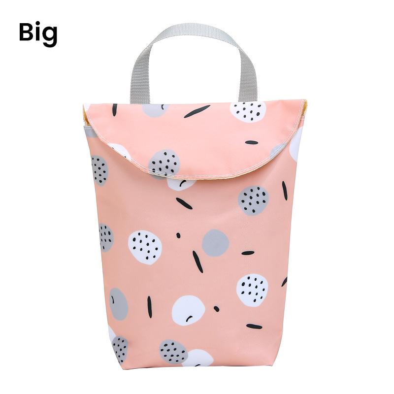 Multifunktionale Baby windel tasche, wiederverwendbare stilvolle wasserdichte windel lagerung tasche, tragbare große-kapazität Mutter tasche: rosa groß