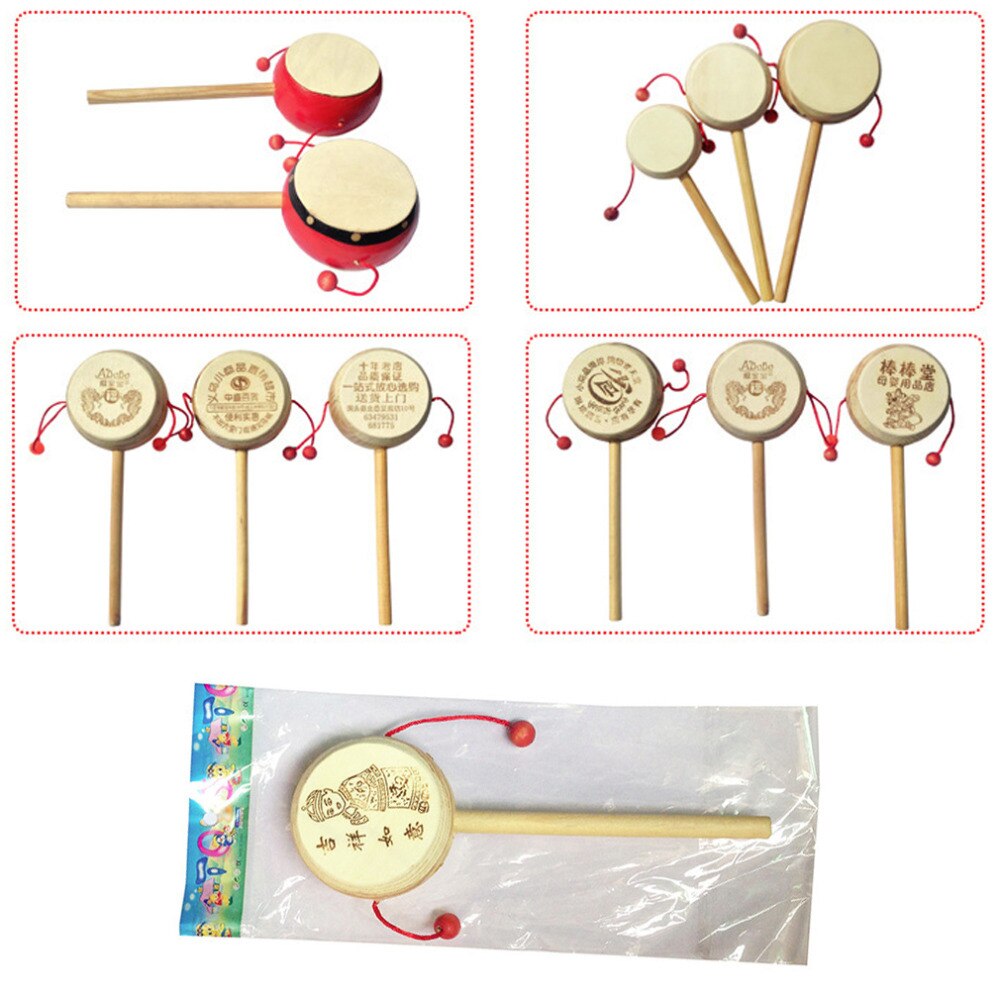 ! baby børn barn træ rangle tromme instrument barn musikalske legetøj kinesiske stilarter
