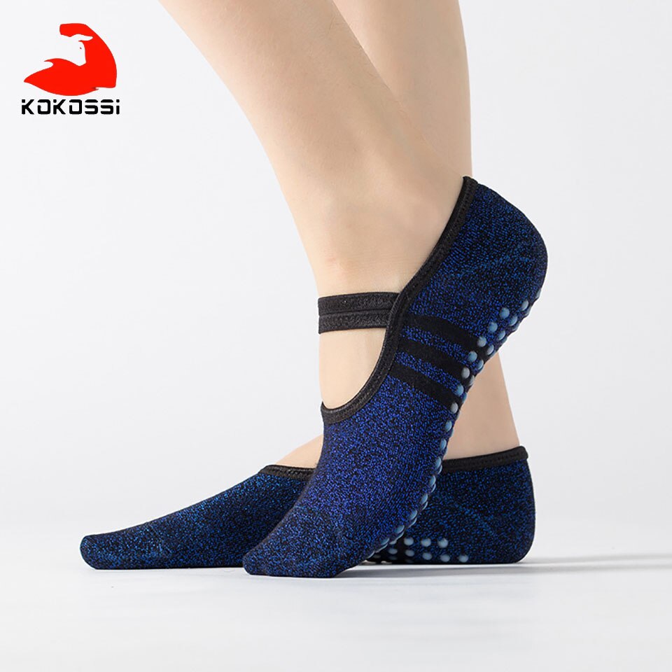 Kokostisse yoga-socken aus leuchtender seide mit schnürung, atmungsaktive baumwolle, hautfreundliche tanzsocken, rutschfest, pvc-frei, fusselfrei: 06