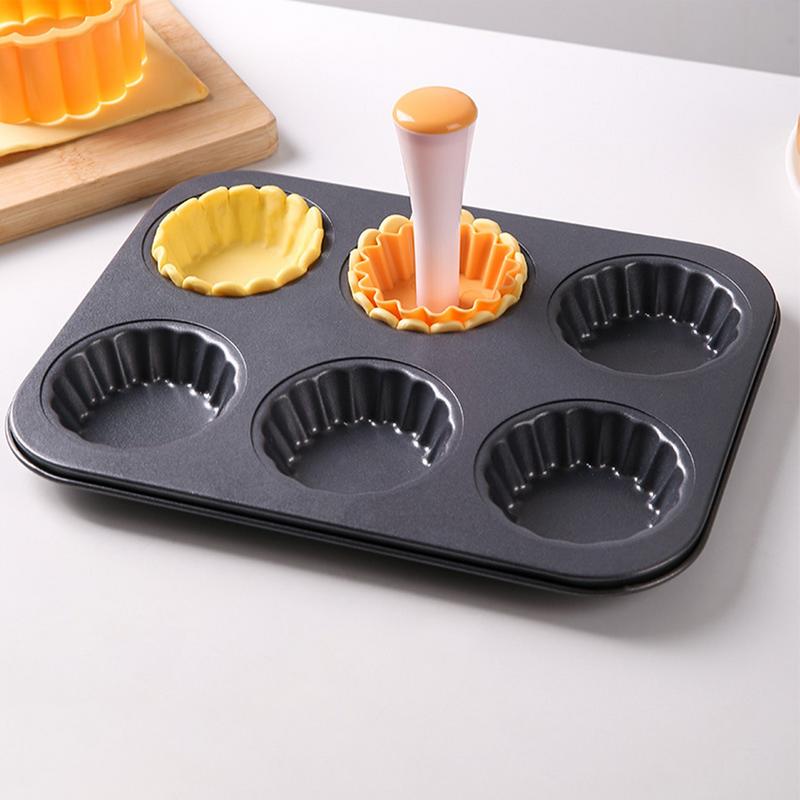 Pastry Dough Tart Tamper Kit Fruit Pie Maker Non Stick Food Safe Reusable Removable Cake Pastry Baking Tool For Egg Tart Making