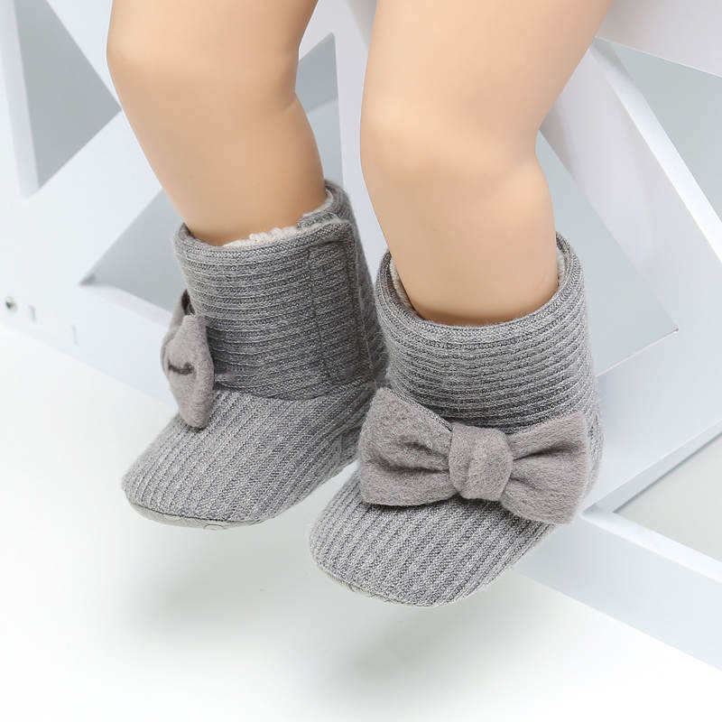 Warmom-Botas de algodón gruesas de terciopelo para bebé, botas de nieve, zapatos de bebé, suela suave, zapatos para bebé de 0 a 1 años