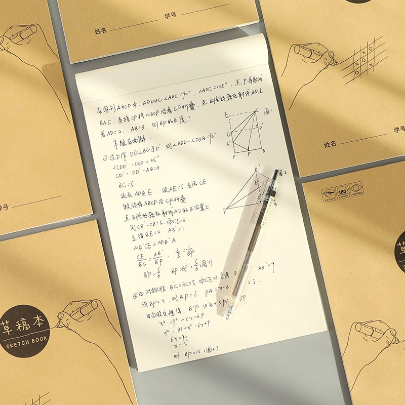 EZONE Blank Page Notebook Sketch Book White Inner Page Notebook Draft Paper Thicken Notebook School Office Stationery Supply