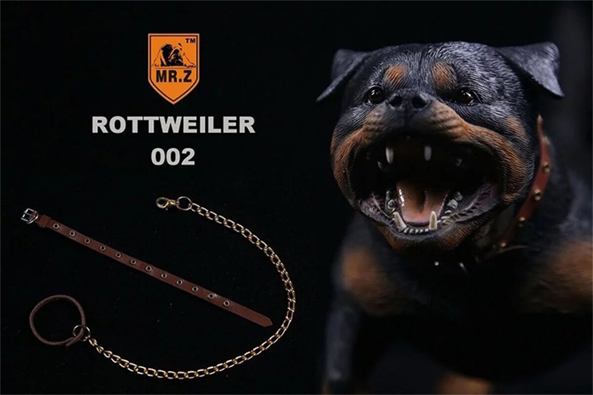 Mr.Z Studio 1:6 Rottweiler Figuur Leuke Politie Pet Dog Animal Model Collector Decor Kid Hars Office Desktop Accessoires