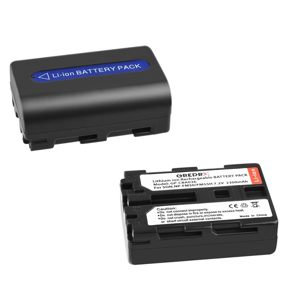 Batería de NP-FM50 para Sony NP, FM50, FM55H, NP-FM55H, NP-FM30, NP-FM50, NP-FM51, NP-FM70, NP-FM71 NP, QM71, QM71D, FM90, 2 uds.: 2x Battery