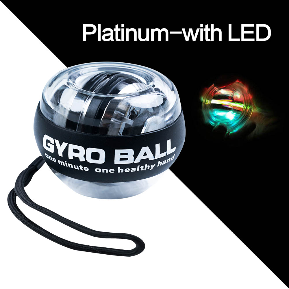 LED Handgelenk Energie Trainer Ball Selbststartende Kreisel Handgelenk Hand Ball Arm Hand Muskel Kraft Fitness ÜSpund Ausrügestochen Stärker: Weiß