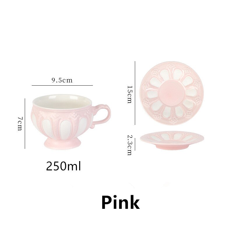 European Porcelain Tea Cup and Saucer Set Teapot English Afternoon Teacup High-Grade Coffee Pot Pretty Coffee Cup Mug Party Cafe