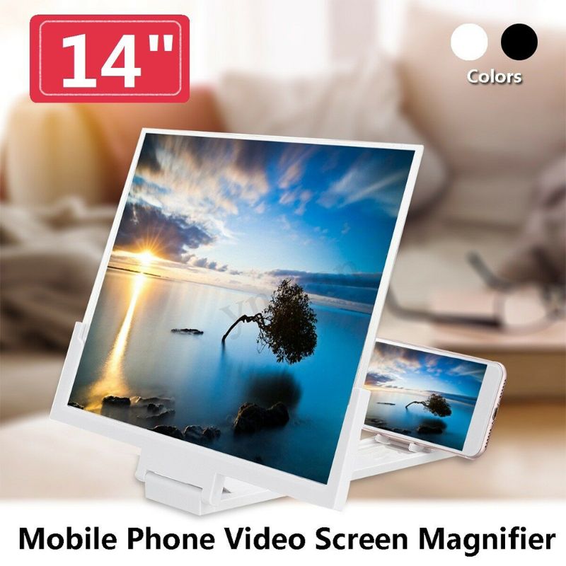 14 Inch 3D High Definition Folding Video Screen Amplifier Phone Magnifier Smart Cellphone Stand Holder Bracket