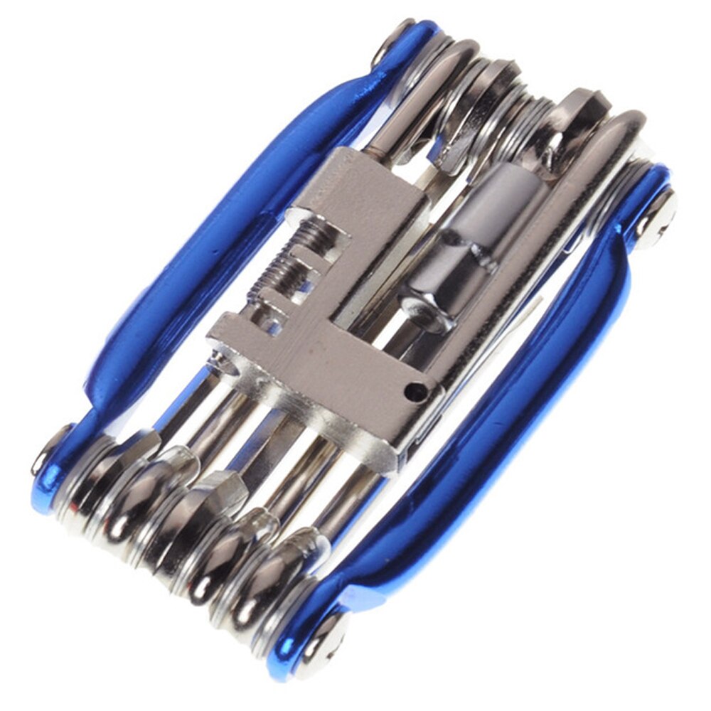 Repair Tools Bicycle Kit Hex Spoke Cycling Screwdrivers Tool Tyre Lever Allen Wrench MTB Mountain Bike Multitool Cycling tools: 11in1 blue