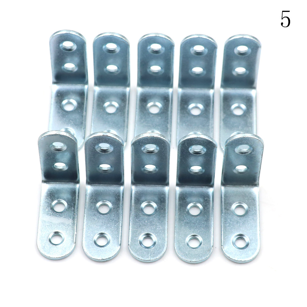10pcs Stainless Steel Right Angle Bracket Corner Brace Joint Shelf Support L Shape 7 Sizes: A5