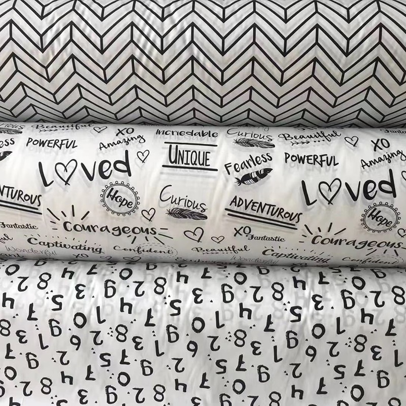 7 Pieces/Set Nordic Style Cotton Print Sewing Supplies Patchwork Cloth Multi Purpose for Household DIY Handmade Flower Pattern