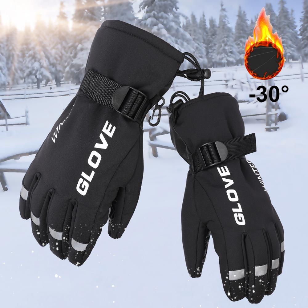 Vest cykling ski & sne handsker vandtæt vindtæt vinter snowboard cykel handsker til mænd touch screen termisk sportsvante