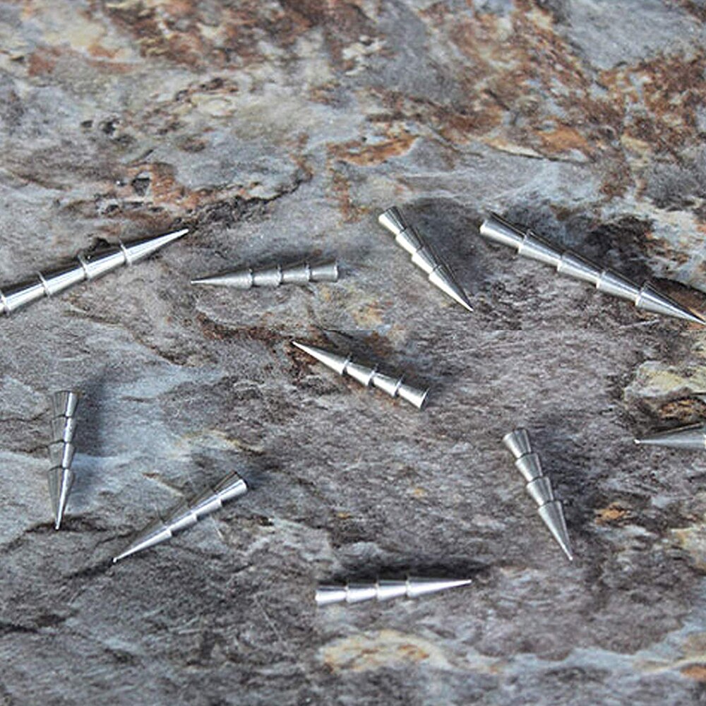 20 piezas de 100% de tungsteno, plomos de pesca, aparejo de Pagoda, plomos de plástico suave para pesca, plomo de peso